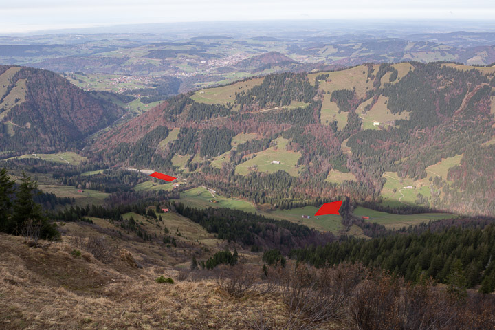 Landeplätze im Tal